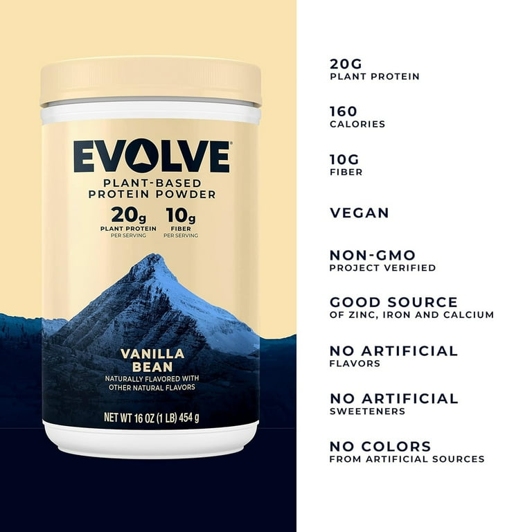 Evolve Plant-Powered Protein Powder Ideal Vanilla 16 oz
