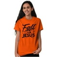 thumbnail image 4 of Fall for Jesus Autumn Vibes Women's Plus Size Graphic Tee Brisco Brands 4X, 4 of 4