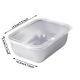 thumbnail image 3 of Leatfisat Stainless Steel Square Baking Pan With Lid Food Grade Container For Storage Grilling Marinating Reusable Kitchen Dish, 3 of 9