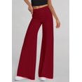 thumbnail image 2 of Pantalones PRETTYGARDEN de Pierna Ancha, Tiro Alto, Color Vino, Talla M, 2 of 4