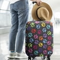 thumbnail image 2 of Colorful Animal Footprints Luggage Cover Fashion Suitcase Cover Baggage Covers Fit 25-28 Inch Luggage (Go Travel), 2 of 5