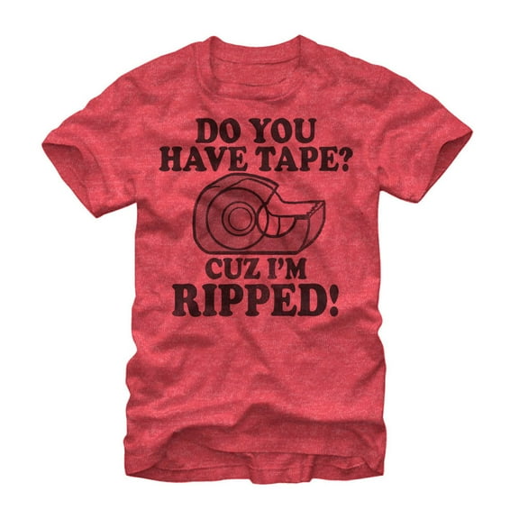 Men's CHIN UP I'm Ripped  Graphic Tee Red Heather Large