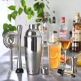 thumbnail image 2 of Cocktail Shaker Set Stainless Steel & Bar Set, Bartender Kit Mixology Drink Mixer, Bartending Tools Gifts: Martini Shaker 24oz, Muddler, Strainer, Measuring Jigger, Alcohol Pourer, Mixing Spoon, 2 of 6