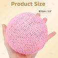 thumbnail image 2 of Uxcell Cat Toy Ball, Interactive Natural Cat Scratching Balls Sisal Cat Ball Toy ( Sisal, 3.9Inch, Pink ) for Kittens Pet Enrichment Training Play Indoor Exercise Fun, 2 of 6