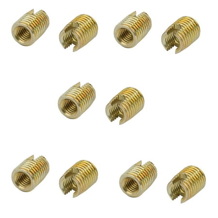 

Unique Bargains M5x10mm Carbon Steel Zinc Plated Self Tapping Slotted Thread Insert 10pcs