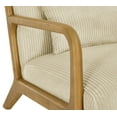 thumbnail image 3 of Jopath Mid-Century Accent Chair,Modern Corduroy Fabric Arm Chair with Wood Frame and Pillow,Upholstered Armchair,Reading Chair,Lounge Chair for Living Room,Bedroom,Beige 01, 3 of 8