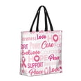 thumbnail image 2 of Xecao Breast Cancer Pink Ribbons Awareness (2) for Tote Bag: spacious with inner pockets, ideal for work, shopping, or travel., 2 of 9