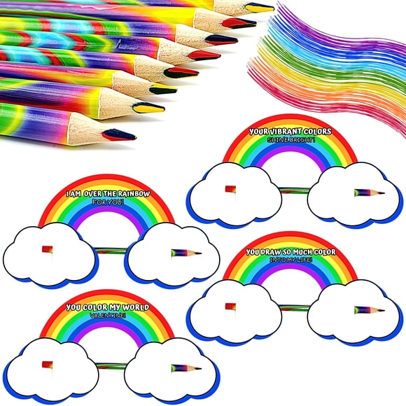 Set de 36 lápices 4E's Novelty Rainbow para el Día de San Valentín