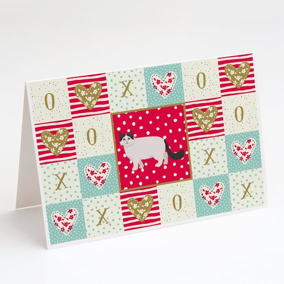 Ragamuffin #1 Cat Love Greeting Cards and Envelopes Pack of 8