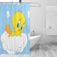 thumbnail image 3 of Cortina de ducha de tela de poliéster impermeable Bugs Bunny, decoración de baño, kit de cortina de ducha con ganchos, 72 x 72 pulgadas, 3 of 8