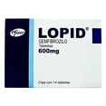 thumbnail image 1 of Lopid 600 mg 14 tabletas, 1 of 4
