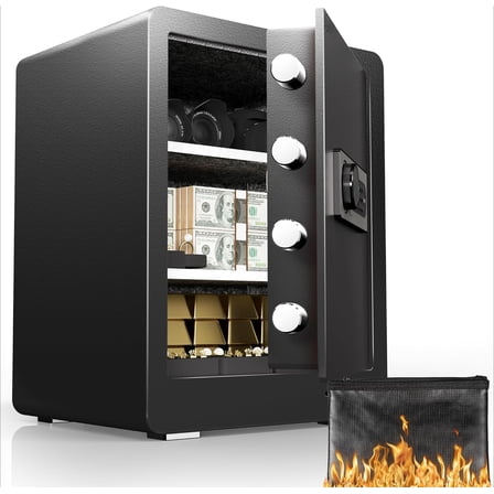 2.0 cubic foot safe with digital keypad, dual alarm system, and removable shelves