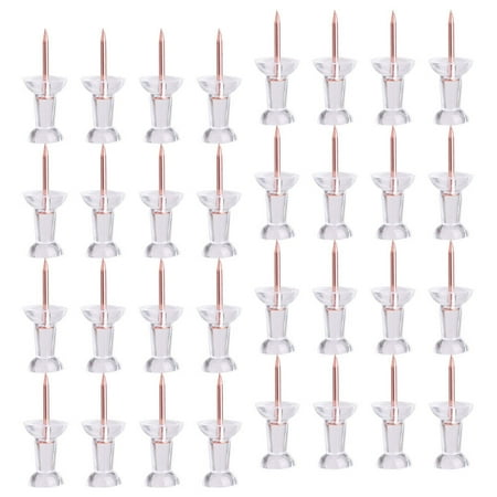 

2 Boxes/120pcs Practical Push Pin Transparent Thumbtack Decorative Wall Nails Map Tacks DIY Supplies Home Office Accessories