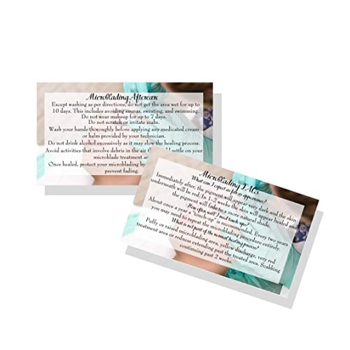 Post Cards Microblading Supply 5.5x 8 inches Microblading Aftercare Instruction Cards 30 Pack
