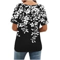 thumbnail image 4 of Jacenvly Hauts pour Femmes Tendance Liquidation T-shirt Décontracté Ample à Col Rond à Manches Courtes pour Femmes Haut Uni Hauts pour Femmes en Liquidation, 4 of 7