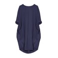 thumbnail image 3 of Sngxgn Women's A Line Midi Dress Straps V Neck Slit Party Slip Dress(Navy,XXL), 3 of 6