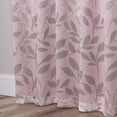 thumbnail image 6 of Superior Blackout Leaves Curtains Set of 2, Light Filtering Grommet Curtain Panel Set, Blush, 46"W x 63"L, 6 of 11
