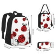 thumbnail image 2 of Pofeuu Fly Flying Ladybug Print Backpack Travel Backpacks With Lunch Bag Pencil Bag Set 3 pcs Set Cartoon Backpack, 2 of 7