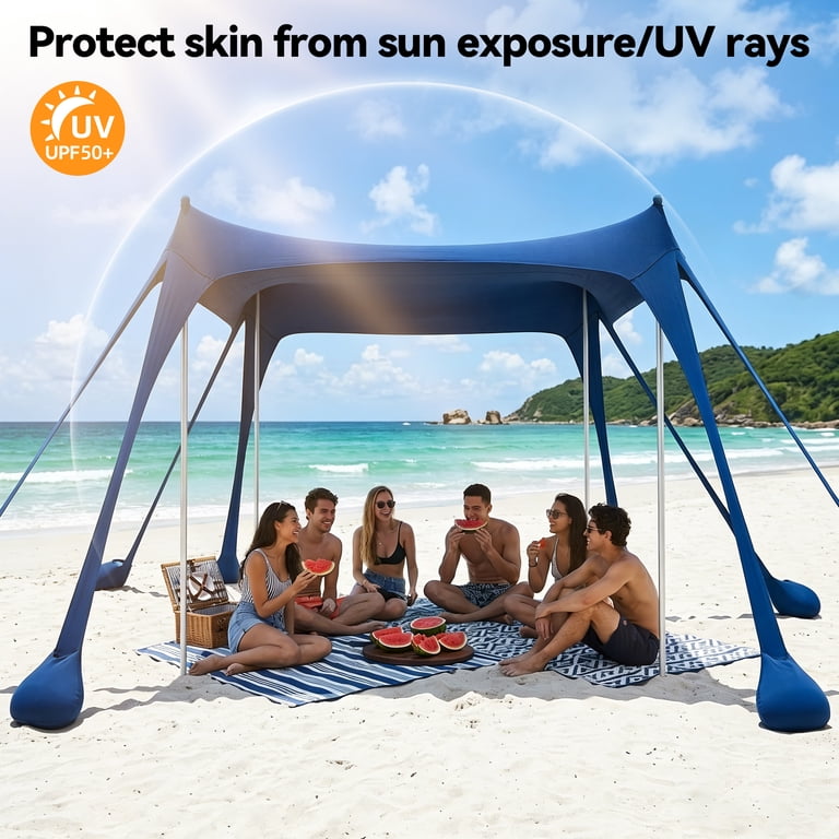 Osoeri, Beach Tent, 10' x 10', Blue, UPF50+ Sun Shade Canopy