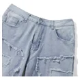 thumbnail image 4 of Pantalones Vaqueros Pitillo Rasgados Para Hombre Azul, 4 of 6
