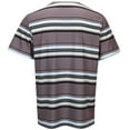 thumbnail image 3 of Dpytoraw Men's T Shirt With Fashionable Striped Print And Short Sleeves For Men Pocket T-Shirts Men Brown L, 3 of 5