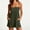 Green, variant on Women's 2026 Summer Spaghetti Strap Romper, Gathered Empire Waist Pocket Sleeveless Casual Short Jumpsuit for Tennis Golf Daily Streetwear