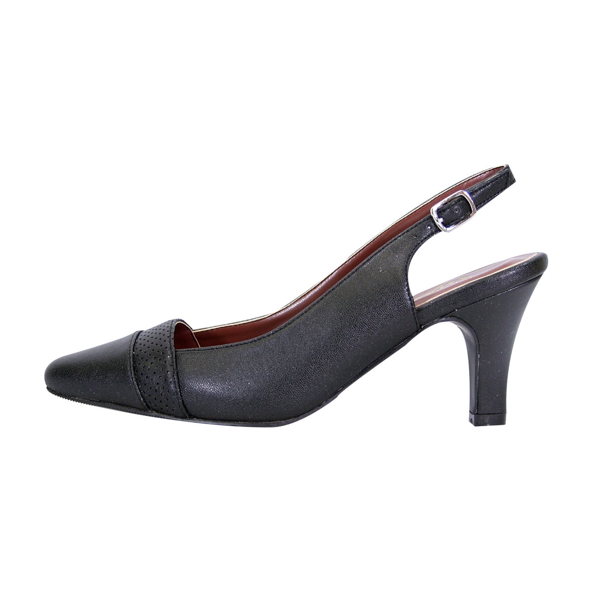 PEERAGE Candy Women's Extra Wide Width Dress Slingback BLACK 8.5