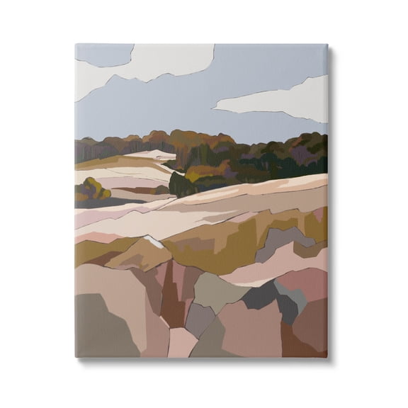 Stupell Industries Rocky Cliffs Neutral Mountain Nature Graphic Art Gallery Wrapped Canvas Print Wall Art, Design by Nikita Jariwala