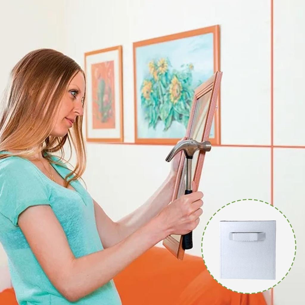 Adhesive Hanging Plates Adhesive Metal Hanger Set Versatile Adhesive Picture Hanger set for artwork Display