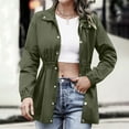 thumbnail image 5 of Black*Friday ChaoHeng Fall Clothing for Women 2025 Women's Solid Color Zip Front Trench Coat,Mid Length Belted Jacket for Commute, 5 of 9