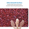 thumbnail image 4 of Salouo Red Glitter Print Large Mouse Pad,Extended Mat Desk Pad, 3mm Thick Mice Pad Desk Mat Big Desk Pad for Work, Game, Office, Home -16 x 29.5in, 4 of 8
