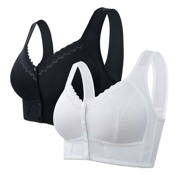 Moona Soutien-Gorge pour Aînés Fermeture avant Soutien-Gorge Respirant pour Aînés Soutiens-Gorge Sans Armatures pour Femmes Âgées