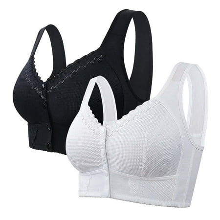 Baodmurt Front Closure Bras Set for Women Lounge & Sleep Tie-Front Lingerie  Underwear  Black1 52B