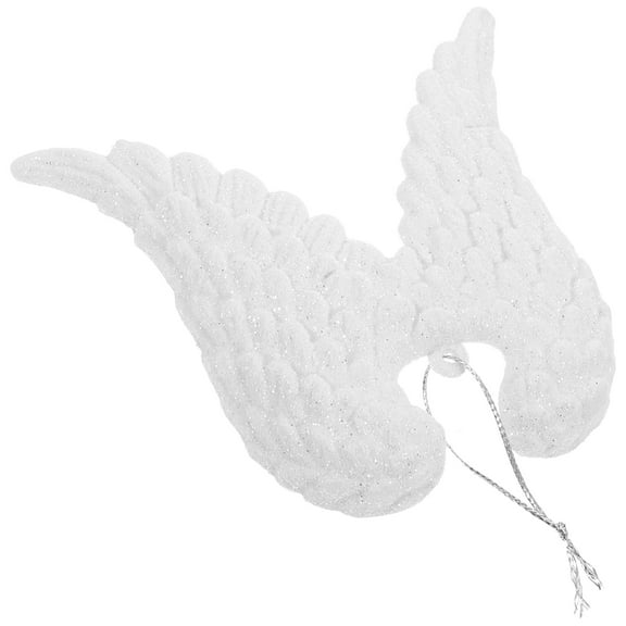 ibasenice Angel Wings Christmas Tree Pendant White 3Pcs Hanging Ornament