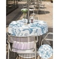 thumbnail image 4 of Ocean Coral Blue Outdoor Tablecloth with Umbrella Hole and Zipper 60" Round Table Cover Summer Seashells Starfish Waterproof Tabletop Collection for Patio Garden Picnic Camping, 4 of 5