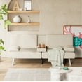 thumbnail image 3 of Homall  Futon Sofa Bed with Armrests and Cup Holders,Adjustable Backrest Angles,Convertible bed,Beige, 3 of 7
