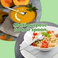 thumbnail image 5 of 14 Pcs Stainless Steel Sporks, Salad Forks for Household Use, 8.9" Long Handle Dessert Spoons Ice Cream Fruit Spoons Forks, Flatware Set for Fruit Appetizer, Metal Spork for Camping Hiking - with Case, 5 of 7