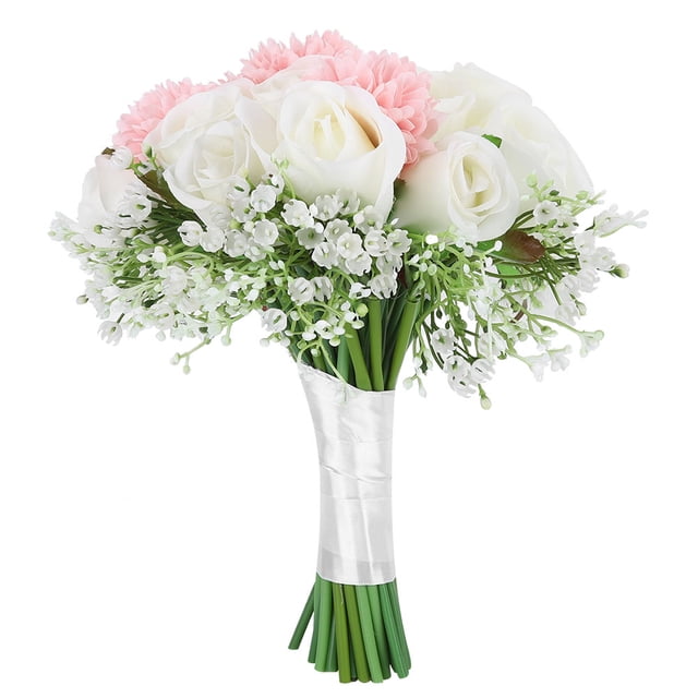 Suministros de boda, hermoso ramo de boda de simulación, ramo artificial, flor artificial creada magistralmente