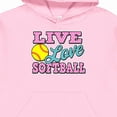 thumbnail image 3 of Inktastic Live Love and Softball Youth Hoodie Sweatshirt, 3 of 4
