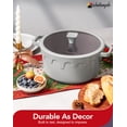 thumbnail image 4 of MICHELANGELO Ceramic Stock Pot with Lid - Nonstick Soup Pot for Induction Cooktop, 8-Quart Non Stick Cooking Pots with Silicone Handle Covers & Pot-Holder, Grey, 4 of 10