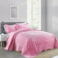 thumbnail image 5 of Home Soft Things 4 Piece Supersoft Microplush Bedspread Set - Pink - Oversized Queen (110" x 120"), 5 of 8