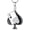 Ace of Spades, variant on 925 Sterling Silver Queen of Spades Necklace, Black Enamel Spade Pendant with Letter Q, Bicolor Poker Inspired Jewelry, Meaningful Valentine's Day Birthday Gift for Her Wife Friend