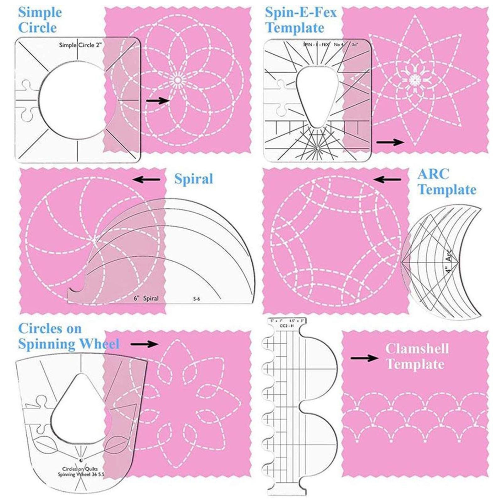 jiaroswwei Patchwork Ruler DIY Flexible Convenient Quilting Tailor Craft Sewing Patchwork Ruler for Household