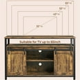 thumbnail image 4 of Topeakmart TV Cabinet with Sliding Barn Doors for TVs up to 65-inch, Rustic Brown, 4 of 7