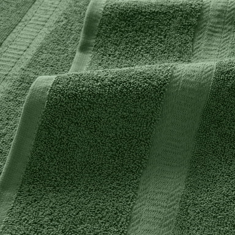 Arkwright True Color Bath Towels (6-Pack), 25x52 in., Ring Spun Cotton, Green, Size: 25 x 52