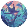 thumbnail image 3 of Underwater World Round Carpet Circle Rug Outdoor Patio Area Rug Washable Large Area Rugs Hallway Room Decor Fitness Mats, 3 of 8