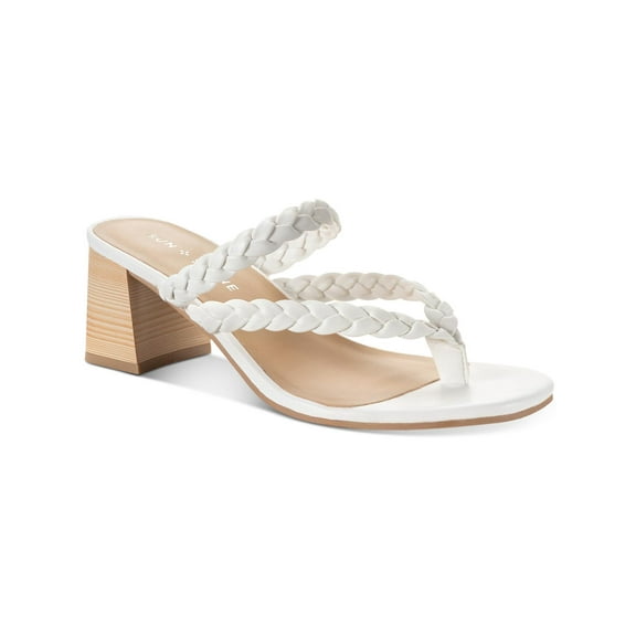 Sun Stone Womens WIINNIE Faux Leather Slip On Block Heels