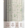 thumbnail image 6 of Sage Green Easter Sheer Curtains 45 Inch Length 2 Panels Set Window Treatments, Spring Vintage Bunny Eggs on Linen Rod Pocket Semi Curtains for Living Room/Bedroom/Kitchen Décor, 104"W x 45"L, 6 of 7