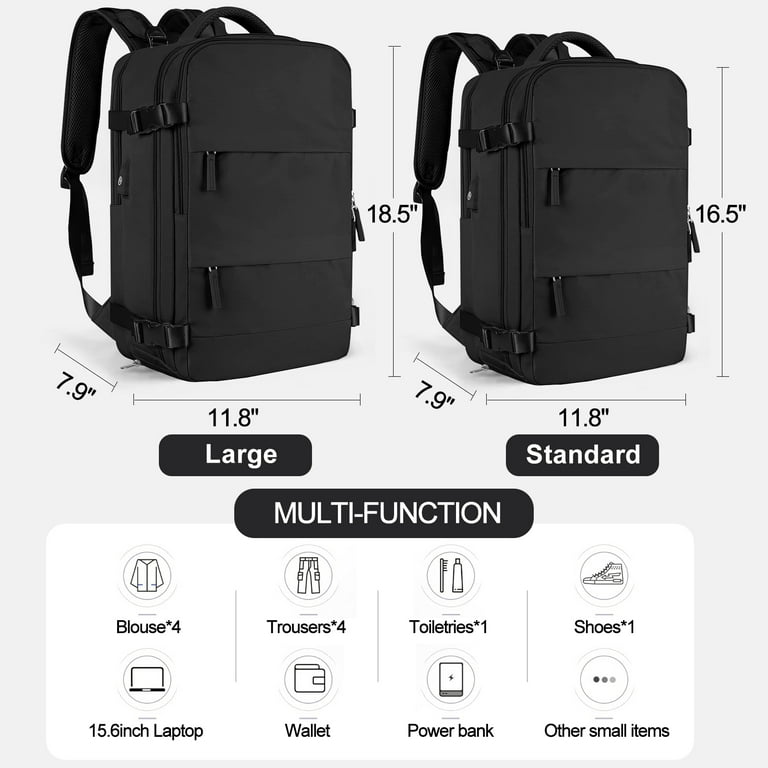 DAKIMOE Travel Backpack for Women Men Laptop Bag Airline Approved Carry On Backpacks Waterproof Anti Theft Gym Bags Hiking Flight Approved Luggage