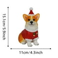 thumbnail image 2 of Christmas Dog Figurines, Dog Christmas Decorations, Cute Resin Dog Figurines with Christmas Hats for Home Decor, Festive Holiday Tabletop Decorations for Dog Lovers Gift, 2 of 4